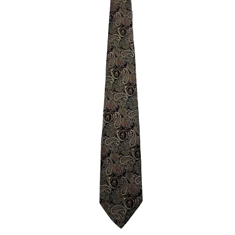 Vintage Polo Ralph Lauren Silk Tie Necktie Multicolor Paisley Pony Horse
